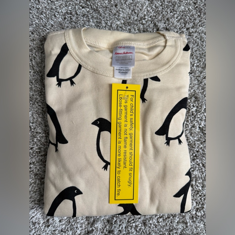 Hannah Anderson- Kids Holiday Long John Pajama Set- Squeaky the Penguin